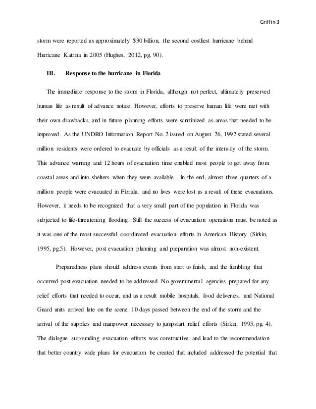 hurricane katrina research paper thesis